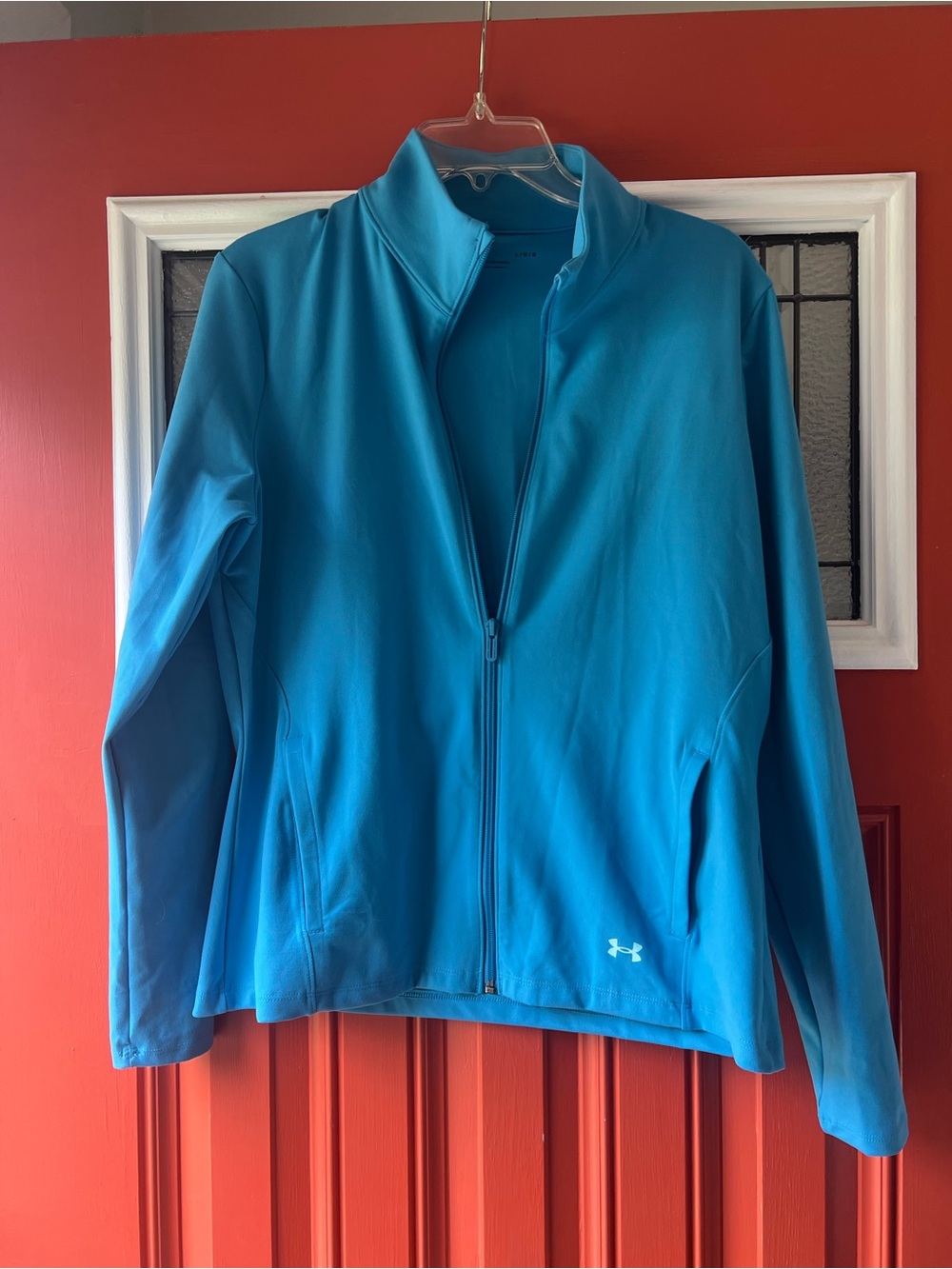 Under Armour Blue Full-Zip Athletic Jacket size large